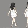 《最终幻想7重制版》儿童蒂法设定图 连衣裙天真可爱